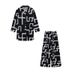 European And American New Product Set Fashion Printed Loose Long Sleeved Shirt+Straight Leg Pants For Women_ecoleips.com
