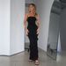 Sexy Strapless High Waist Bodycon Long Dress Women Evening Party Nightclub Wear_ecoleips.com