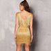 2024 Independent Station Tassel Sequin European And American Elegant V-neck Sleeveless Short Even Dress Women's_ecoleips.com