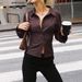Women's Slim Fit Striped Cardigan Long Sleeve Lapel Button Down Shirt Versatile Top For Spring/Autumn European And American Style_ecoleips.com