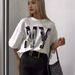 Women's Clothing 200% Pure Cotton Short Sleeve T-Shirt Flattering Print Trendy Design Casual Versatile For Couples_ecoleips.com