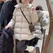 girl Girl Girl 2025 Winter New Cloud Puff Mid-Length Jacket For Women Loose Fit Warm Thickened Hooded White Duck Down Coat_ecoleips.com