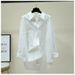 Women’s Oversized Cotton Shirt – Korean-Inspired Loose Fit Long Sleeve Blouse For Casual & Layering_ecoleips.com