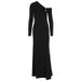 Fashionable Autumn Long Sleeve One Shoulder Slim Fit Temperament Women Long Dress Elegant Casual Party Vacation Clothing_ecoleips.com