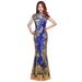 Elegant Long Tailored Qipao With Lace Embroidery – Vintage Chinese Cheongsam Dress For Banquet, Performance & Special Occasions_ecoleips.com