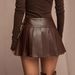 High-Waisted Pleated PU Leather Skirt Anti-Exposure Short Skirt Versatile Hot Girl Fashion_ecoleips.com