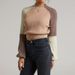 Women's Knitted Sweater Autumn Winter Fashion Loose Fit Color Block Pullover Top Casual Comfortable Round Neck Long Sleeve_ecoleips.com