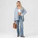 Women's High-Waisted Wide-Leg Jeans – Stretchy Cotton Denim, Long Length, Retro Blue, Office & Casual Wear (Relaxed Fit, Comfortable & Stylish)_ecoleips.com