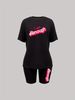 Summer Women's Casual Fashion Kenough Letter Print Loose T-shirt+shorts Two-piece Sportswear Suitable For Daily Wear-61_ecoleips.com