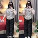 Women's Casual Two Piece Set Summer Floral Print Short Sleeve Top With High Waist Wide Leg Pants Outfit_ecoleips.com