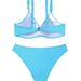 Women's Sexy Double Strap Bikini Swimsuit Solid Color European American Style Push Up Hard Cup Waist Revealing Beach Hot Spring_ecoleips.com