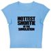 Cross-border European And American Slim-fit Sexy Navel-baring Letter-printed Short Top, Hot Girl's Cropped T-shirt_ecoleips.com