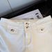 White High Waisted Skinny Denim Shorts for Women Sexy Slim Fit Stretchy Straight Leg Casual Spring/Summer Decorative Pocket_ecoleips.com