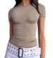 Y2K Sexy Crop Top For Women - Slim Fit Short Sleeve T-Shirt, Milk Silk Fabric, Trendy & Stylish_ecoleips.com