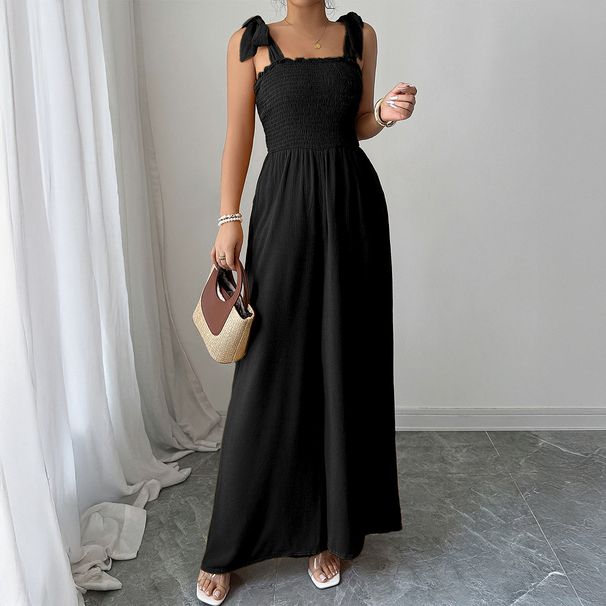 DiYun European American Casual Vacation Strapless Wide-leg Jumpsuit Women's Clothing 2025 Autumn And Winter_ecoleips.com
