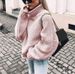 Women's Oversized Batwing Sleeve High Neck Knit Sweater - Soft Cotton Blend Yarn, Casual Loose Fit Pullover, Streetwear Chic (Multiple Colors )_ecoleips.com