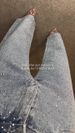 Women's Clothing Hot Diamond Star High Waist Washed Jeans Spring Loose Slim All Match Straight Pants_ecoleips.com
