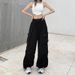 Women's Clothing Streetwear Hip Hop Cargo Pants For Women - High Waist Loose Fit Casual Joggers With Multiple Pockets | Stylish & Comfortable_ecoleips.com