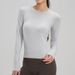 Women's Clothing Women's Quick Drying Seamless Long Sleeve Fitness Wear Round Neck Slim Fit Casual Yoga Top Autumn Winter Tight Fitting Design_ecoleips.com