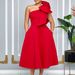 Women's Clothing Pure Color Sexy Dress Banquet Dress_ecoleips.com