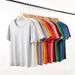 Pure Cotton T-shirt Women's Front Shoulder White Short-sleeved Summer New Round Neck Thin Simple Versatile Bottom T-shirt_ecoleips.com