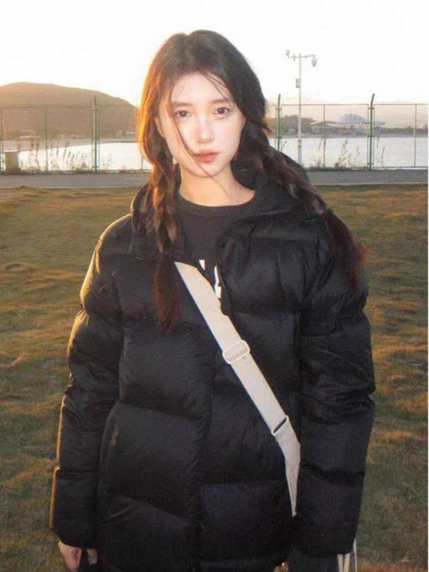 girl Short Down Jacket For Petite Women, Winter Thickened Student Puffer Jacket, Couple Style Cotton Coat_ecoleips.com
