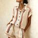 Summer Women's Clothing Set American Style Color Block Short Sleeve Collared Shirt And Shorts_ecoleips.com
