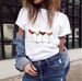 Women's Clothing Casual Printed T-Shirt Round Neck Short Sleeve Top American Style_ecoleips.com