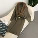 Women's Oversized Long Knit Cardigan – Soft & Cozy Over-Knee Sweater Coat (Fox Fur Trim, One Size Fits All)_ecoleips.com