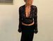 European And American Cross Border Summer And Autumn Solid Color Slim V Neck Long Sleeved Lace Sexy Hot Girl Bottoming Shirt Female_ecoleips.com