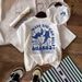 Summer New Women's T-Shirt Round Neck Short Sleeve Marine Animal Letter Print European And American Foreign Trade_ecoleips.com
