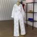 Women's Clothing 2 Piece Set Large Size Cotton And Linen Shirt Set High Waist Loose Pants_ecoleips.com