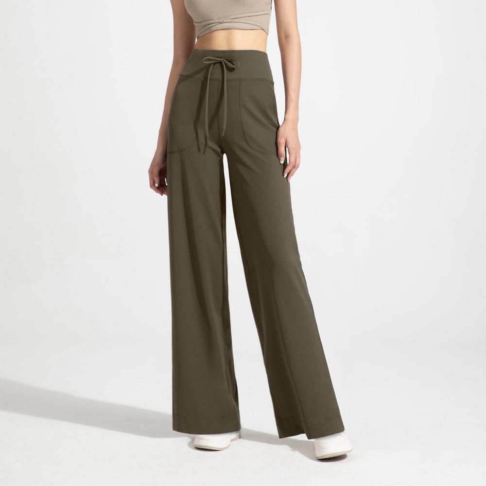 Women's Clothing Straight Pants High Waist Abdomen Loose Slimming Sports Running Fitness Yoga Pants_ecoleips.com