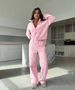 Women's Embroidered Zip-Up Hoodie & Jogger Set – Premium Cotton Blend Lounge Wear (S/M/L, 5 Colors)_ecoleips.com