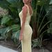 Sexy Off Shoulder Bow Tie Up Suspender Dress Elegant Sleeveless Hollow Slim Knitted Dress Fashion Ruffle Edge Solid Long Dress_ecoleips.com