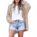 European And American Summer New 2025 Loose Solid Color Hollow Out Knit Cardigan, Foreign Trade Sweater For_ecoleips.com