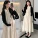Summer New Korean Fashion 2-Piece Set Lace Hollow Maternity Dress_ecoleips.com