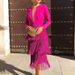 Women's Clothing A51010 sexy perspective stitching tassel high waist slim hip evening dress women's dress_ecoleips.com