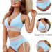 Women's Clothing High Waist Bikini Two Piece Set V Neck Tie Bikini_ecoleips.com