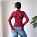 Euroean And American Cross-border Foreign Trade Ins 2026 Sring New Sexy Single-layer Long-sleeve Thin Slim-fit Lace_ecoleips.com