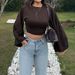 Women's Slim Fit Long Sleeve T-Shirt Round Neck Short Flared Style Sexy Top For Spring/Summer_ecoleips.com