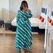 Plus Size Striped Long Sleeve Dress – Trendy A-Line Midi Dress With Belted Waist For Women (Blue, Sizes S-Xxl)_ecoleips.com