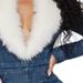 Denim Jumpsuit With Faux Fur Collar – Slim-Fit Utility Romper In Classic Blue (S-2XL, Mid-Rise Tapered Leg, Cotton-Blend Workwear-to-Weekend Wear)_ecoleips.com