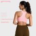 New Spring/Autumn Vertical Ribbed 2.0 High Neck Anti Exposure Sports Bra, High Strength Shock Absorption Fitness Yoga Bra_ecoleips.com