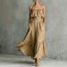Women's High-Waisted Flowy Midi Skirt And Camisole Two-Piece Set Summer Casual Outfit Wrinkle-Resistant Fabric_ecoleips.com