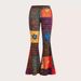 Women's Clothing Pattern Abstract Art Style Personality Trend Tight Flared Trousers_ecoleips.com