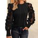 Women's Clothing Autumn Long Sleeve Fashion Mesh Splicing Round Neck Top T Shirt Women_ecoleips.com