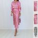 Spring New Arrival Women's Clothing V Neck Long Sleeve Printed Suit Fashionable Commuter American Style Elegant_ecoleips.com