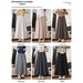 Brown Glutinous Rice Skirt For Women, Autumn New High Waist Draped A-line Half Skirt, Loose Lazy Style Wide-leg_ecoleips.com