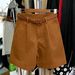 Women's Wide Leg Cargo Pants High Waist Loose Fit Casual Style with Belt Pair Thin Five Point Summer New_ecoleips.com
